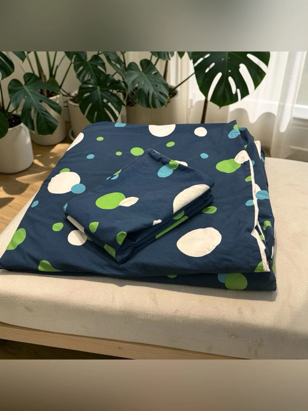 Pottery Barn Teen Bubble Pop Dottie Duvet Comforter 2 Pillow Cases Queen Full